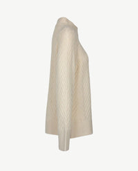 Gollé Haug - Pullover coll - Kabels - Ecru