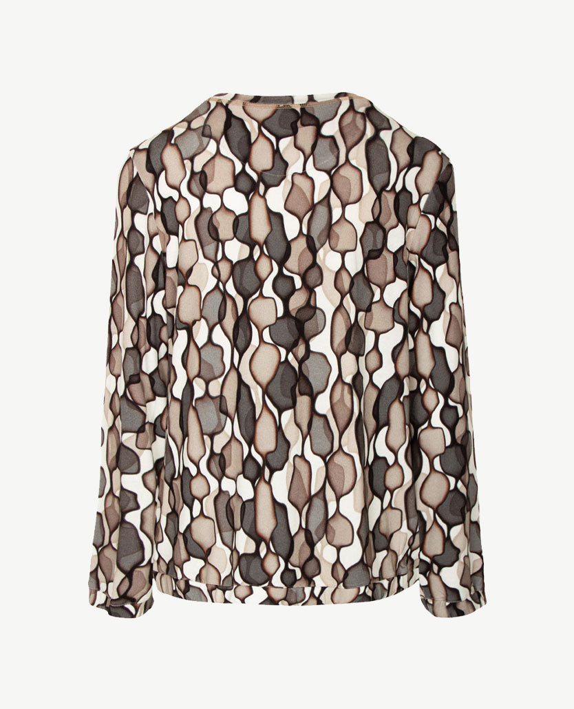 Le Comte - Lichte pullover - Ronde hals - Beiges met grijs, zwart en off-white