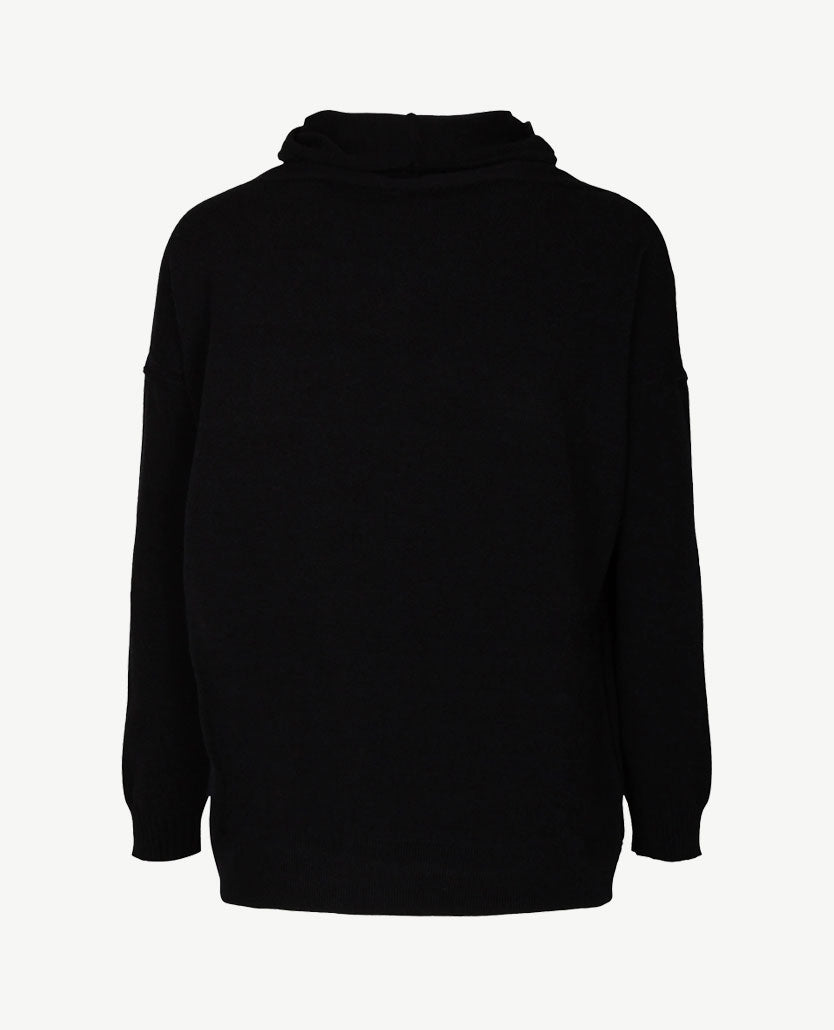 Le Comte - Pullover - Losvallende coll - Zwart