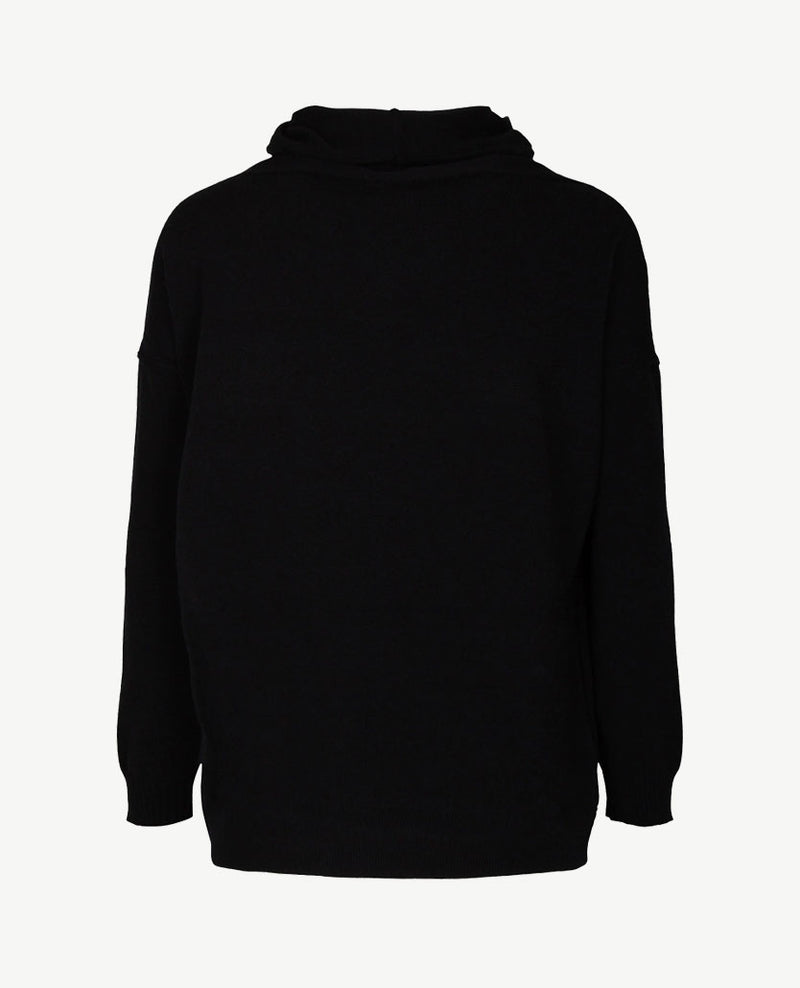 Le Comte - Pullover - Losvallende coll - Zwart