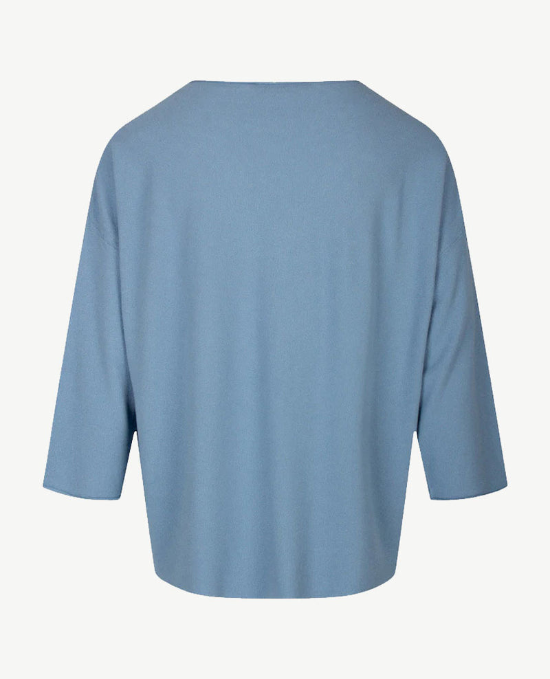Le Comte - Lichte pullover/top - ronde hals - Blauw