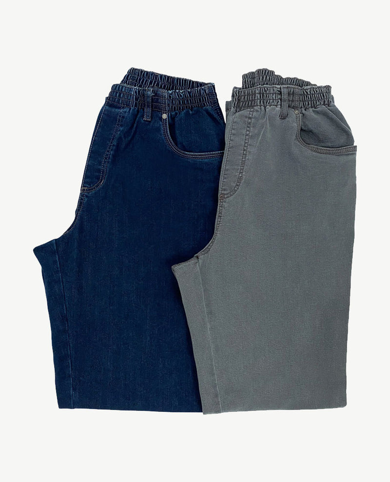 D.Y.P. - Oliver - Elastische band - jeans - 5-pocket - Mid blue