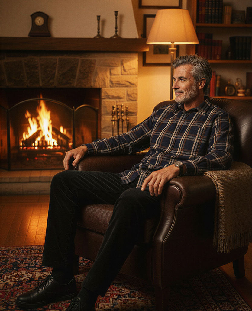 D.Y.P. - Philip - Elastische band - Ribcorduroy - Marine