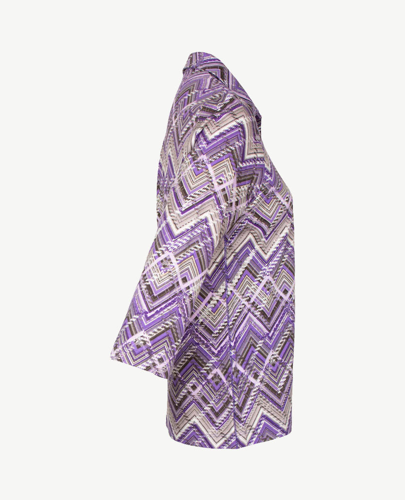 Rabe - Polo - Zigzag met lila en paars