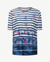 Rabe - Top - ronde hals - Streep multicolor