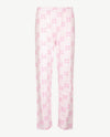 Ringella - Klassieke pyjama - doorknoop - met boordje - 7/8 broek - Dessin roze/wit