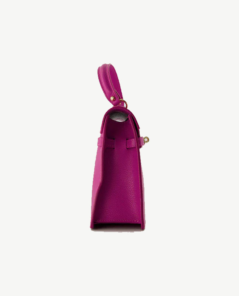 Tas - Helene- Leer - Fuchsia