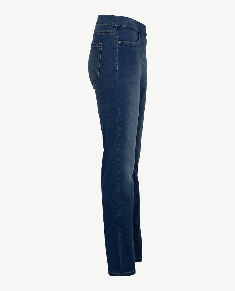 Zerres - Elastiek rondom - Leggy - Jeans - Korte lengte - Stone blue