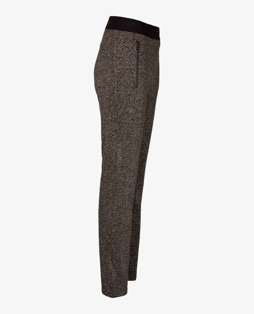 Zerres - Elastiek rondom - Leggy - Jersey - Normale lengte - Tweed in zwart en beige