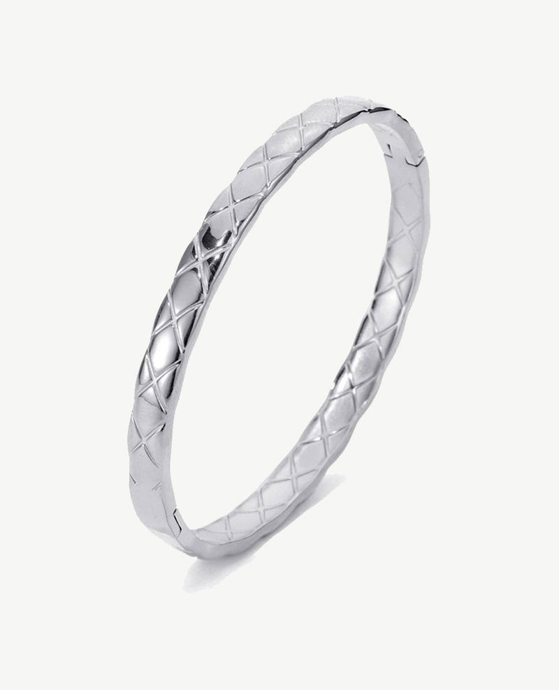 Armband - Solide - Zilverkleurig met werkje