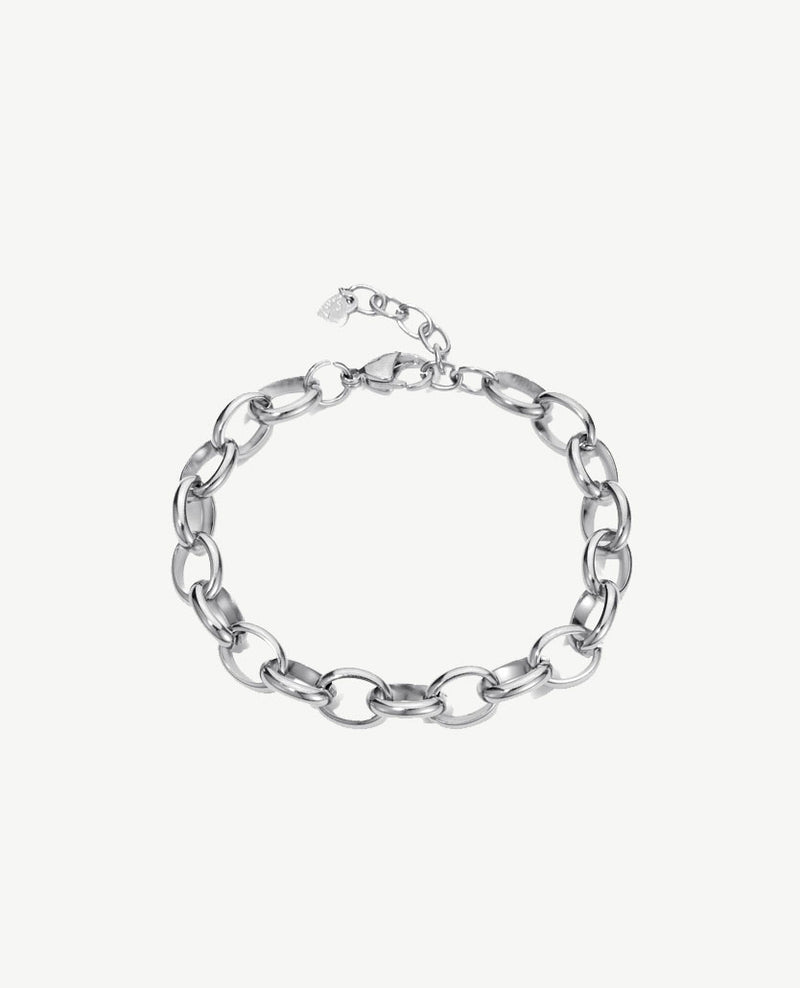 Armband - Middelgrote schakel - zilverkleurig