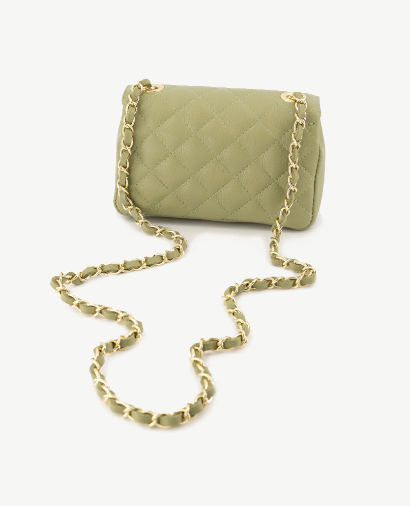 Tas - Audrey - Leer - Mosgroen