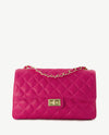 Tas - Audrey - Leer - Medium - Fuchsia