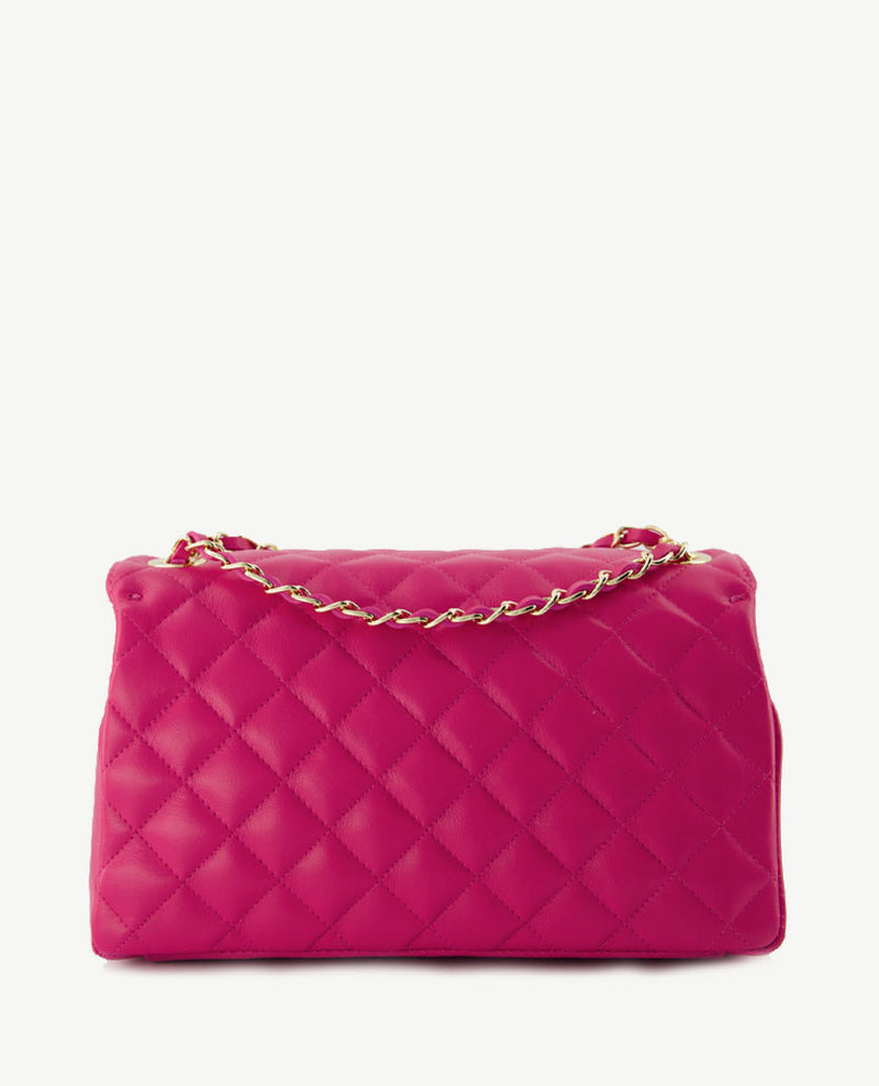 Tas - Audrey - Leer - Medium - Fuchsia
