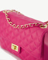Tas - Audrey - Leer - Medium - Fuchsia