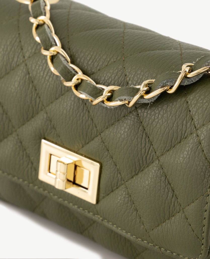 Tas - Audrey - Leer - Olijfgroen