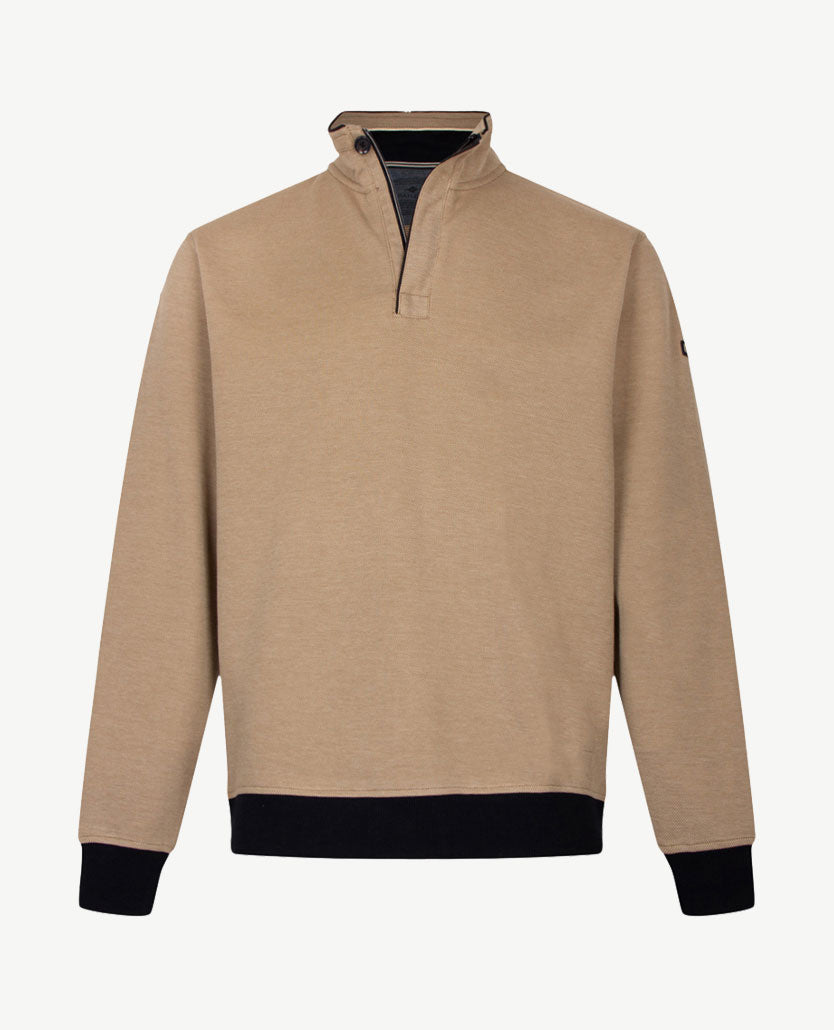 Baileys - Polo  met rits - Two-tone - Beige met navy