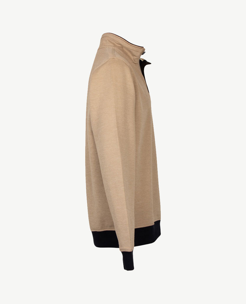 Baileys - Polo  met rits - Two-tone - Beige met navy
