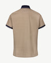 Baileys - Polo - Blokje beige met off-white en navy