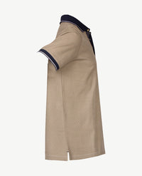 Baileys - Polo - Blokje beige met off-white en navy