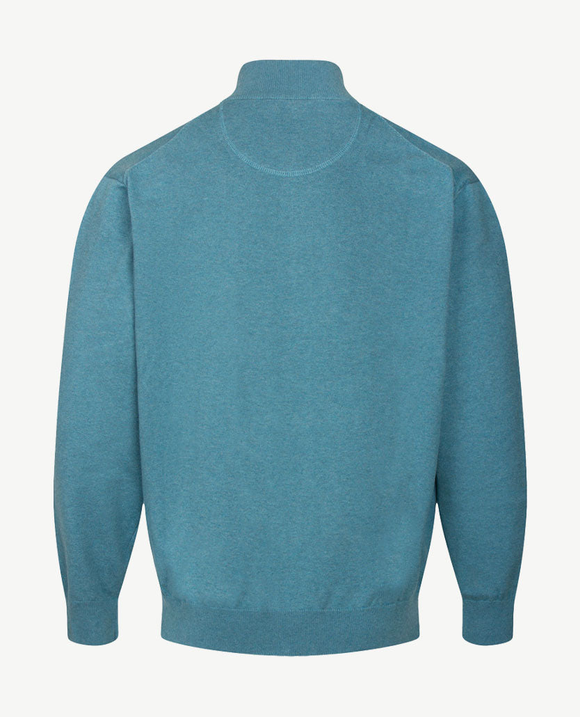 Baileys - Polo met rits - Gebreid - Petrol mêlée