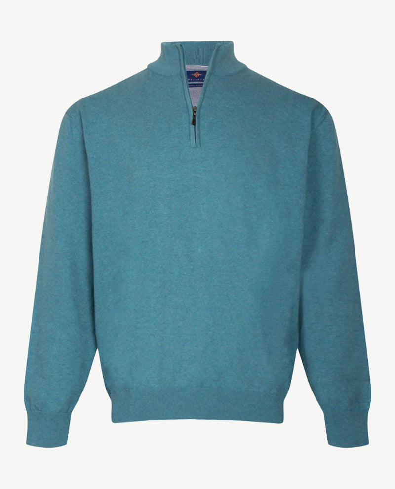 Baileys - Polo met rits - Gebreid - Petrol mêlée