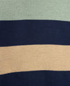 Baileys - Polo met rits - Gebreid - Streep - Navy, beige, camel en groen