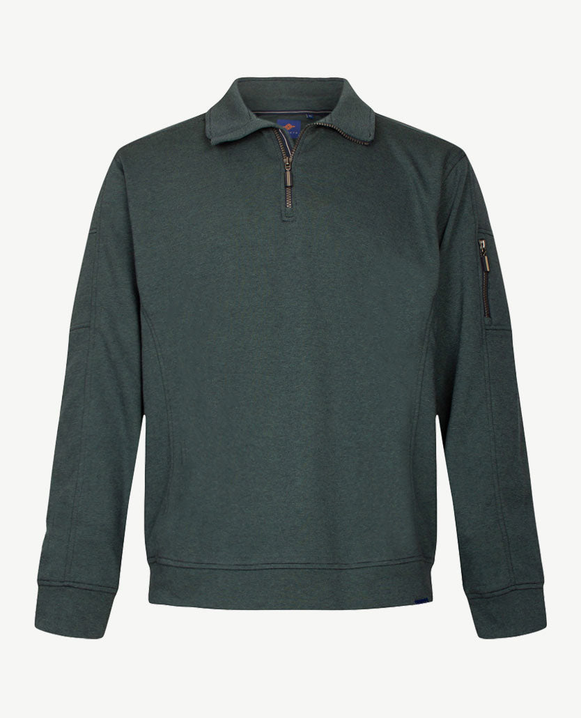 Baileys - Polo met rits - Two tone - Groen met navy