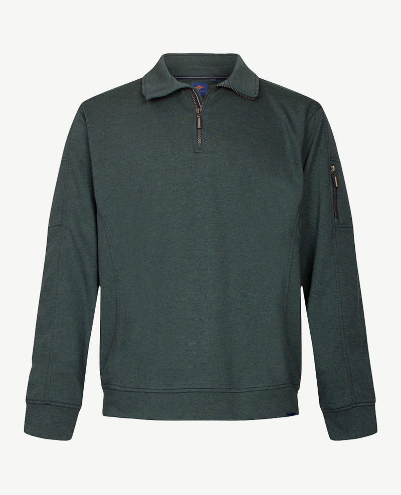 Baileys - Polo met rits - Two tone - Groen met navy