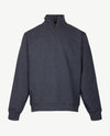 Baileys - Polo met rits - Sweat - Mêlée - Staalblauw met navy