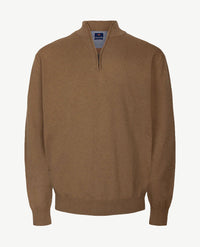 Baileys - Polo met rits - Gebreid - Mêlée taupe
