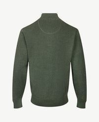 Baileys - Polo met rits - Gebreid - Structuurtje - Mosgroen met navy