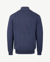 Baileys - Polo met rits - Ribbel gebreid - Two tone - Blauw met navy