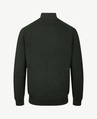 Baileys - Polo met rits - Ribbel gebreid - Two tone - Groen met navy