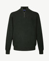 Baileys - Polo met rits - Ribbel gebreid - Two tone - Groen met navy