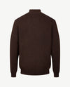 Baileys - Polo met rits - Ribbel gebreid - Two tone - Choco met navy