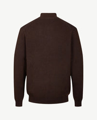 Baileys - Polo met rits - Ribbel gebreid - Two tone - Choco met navy