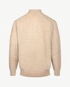 Baileys - Polo met rits - Gebreid - Kabel - Licht beige
