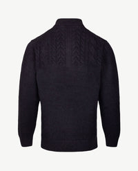 Baileys - Polo met rits - Gebreid - Kabel - Navy mêlée