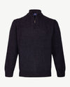 Baileys - Polo met rits - Gebreid - Kabel - Navy mêlée