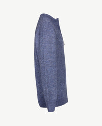 Baileys - Polo met rits - Gebreid - Kabel - Blauw mêlée