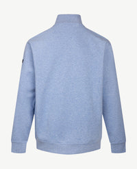 Baileys - Polo met rits - Sweat - Mêlée - Blue met navy en wit