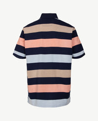 Baileys - Polo - Streep navy met koraal, beige en blue