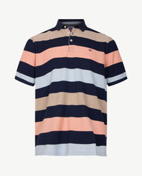 Baileys - Polo - Streep navy met koraal, beige en blue