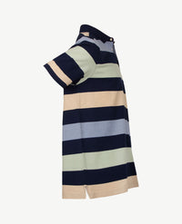 Baileys - Polo - Streep navy met groen, beige en blue