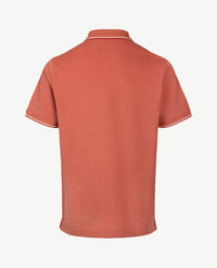 Baileys - Polo met borstzakje - Two tone piqué - Roest en beige
