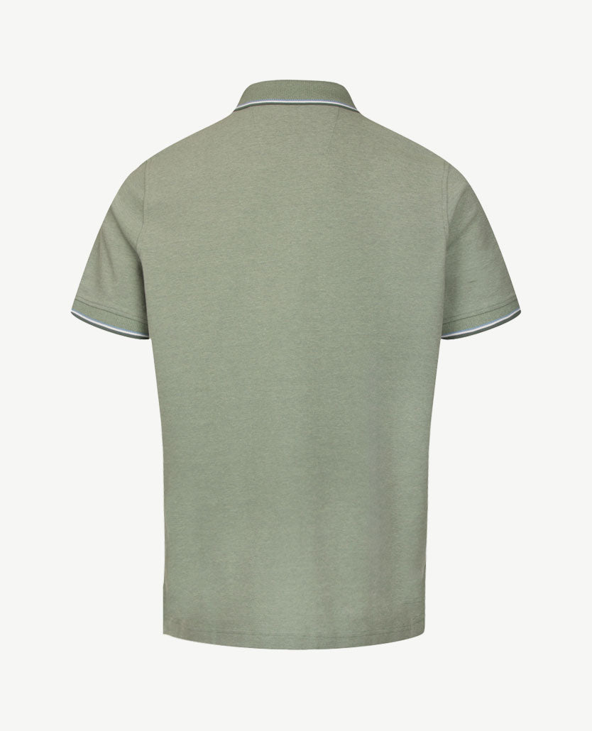 Baileys - Polo met borstzakje - Two tone piqué - Groen