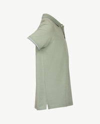 Baileys - Polo met borstzakje - Two tone piqué - Groen