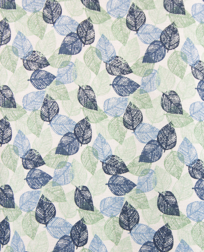 Baileys - Herenpolo met zakje - Dessin blaadjes- Navy, groenen en blue