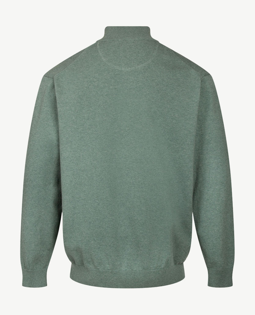 Baileys - Polo met rits - Gebreid - Mêlée groen